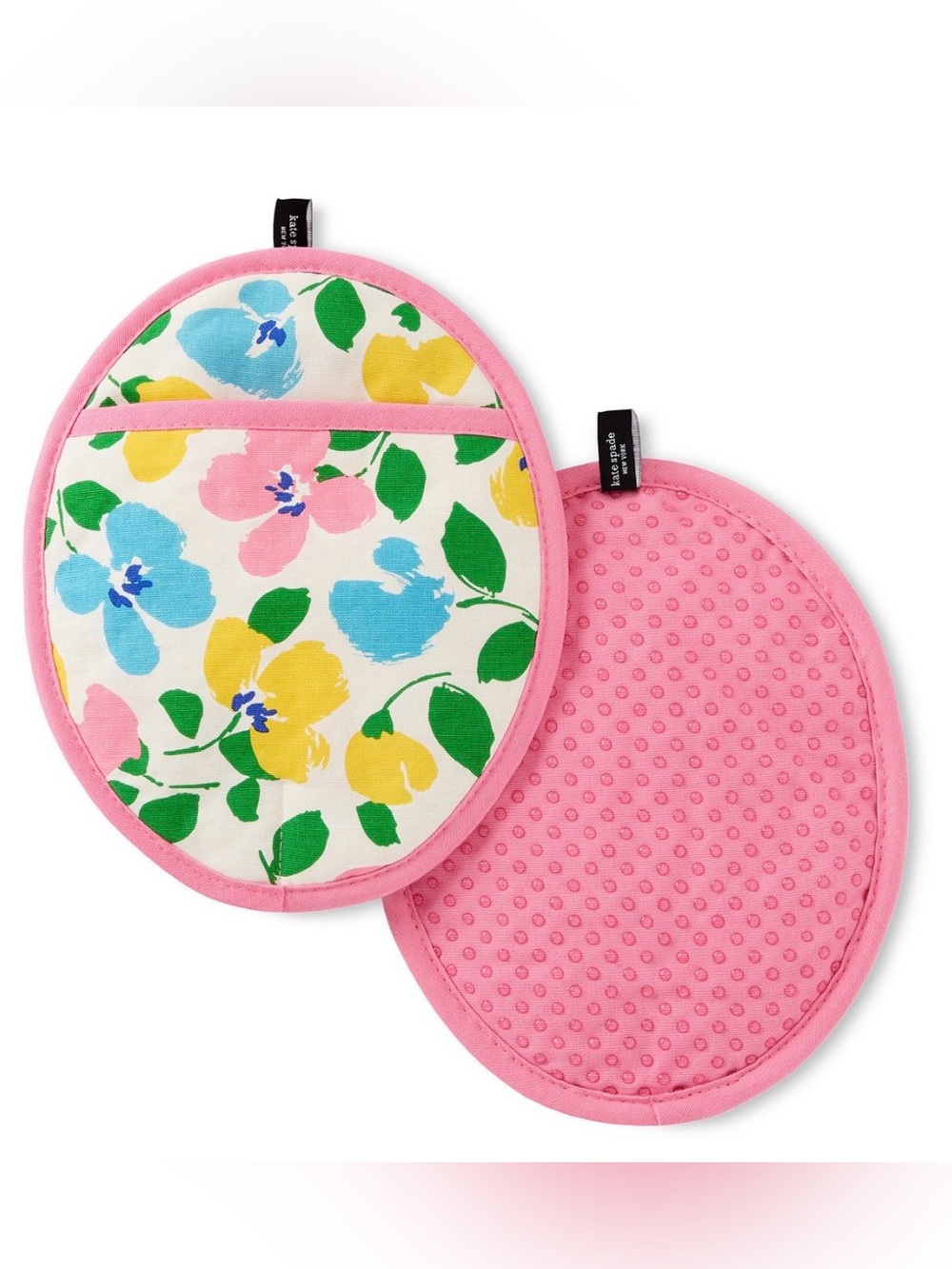 Kate Spade Painterly Bouquet Pot Holder Set, 8" × 10"